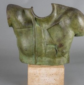 Sculpture en bronze transportée
